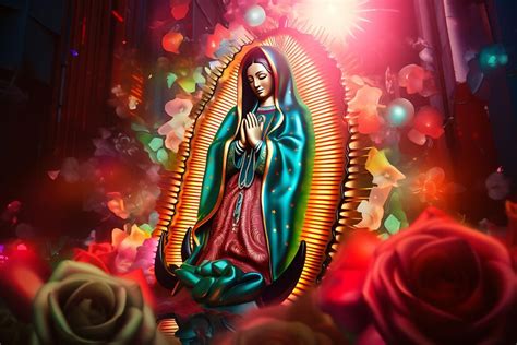 “La Virgen de Guadalupe” Un Trionfo di Colori Vibranti e Espressione Celeste!